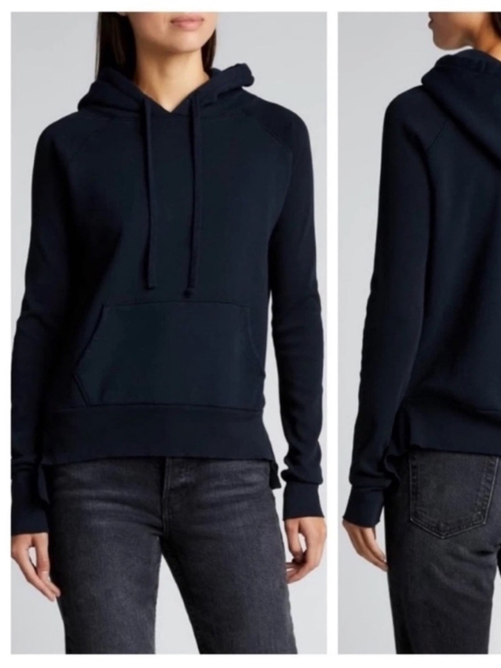 Frank & Eileen Navy Hoodie with Kangaroo Pocket - Picture 3 of 6